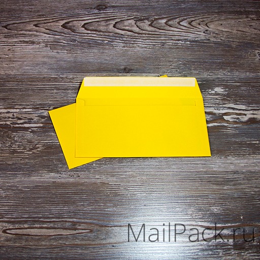 Желтый конверт С65 114×229 мм