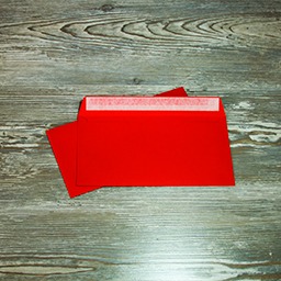 Красный конверт С65 114×229 мм