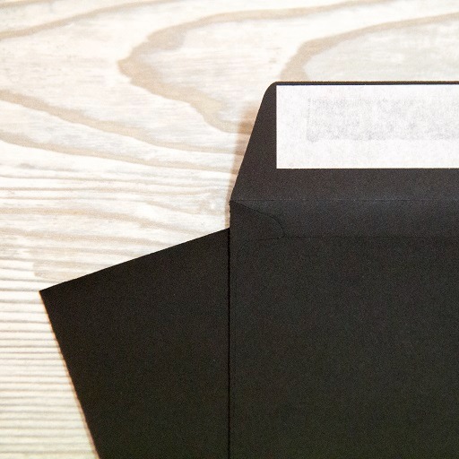 Черный конверт С6 114×162 мм